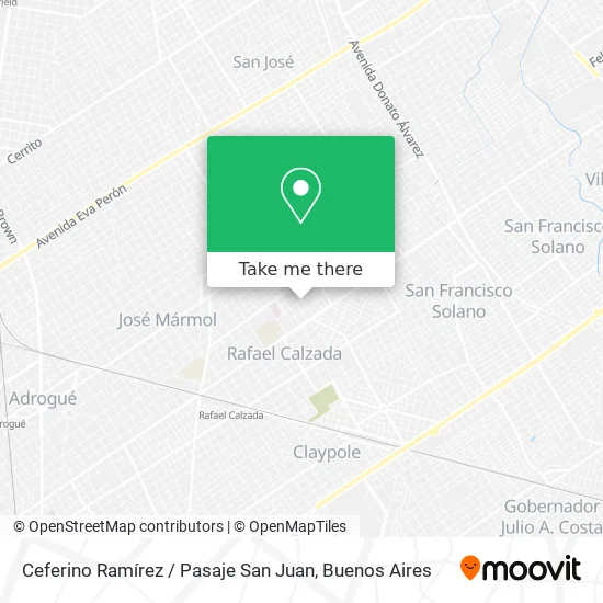 Mapa de Ceferino Ramírez / Pasaje San Juan