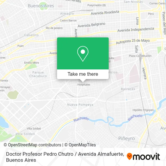 Doctor Profesor Pedro Chutro / Avenida Almafuerte map