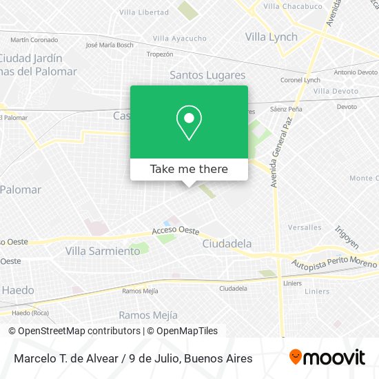 Mapa de Marcelo T. de Alvear / 9 de Julio