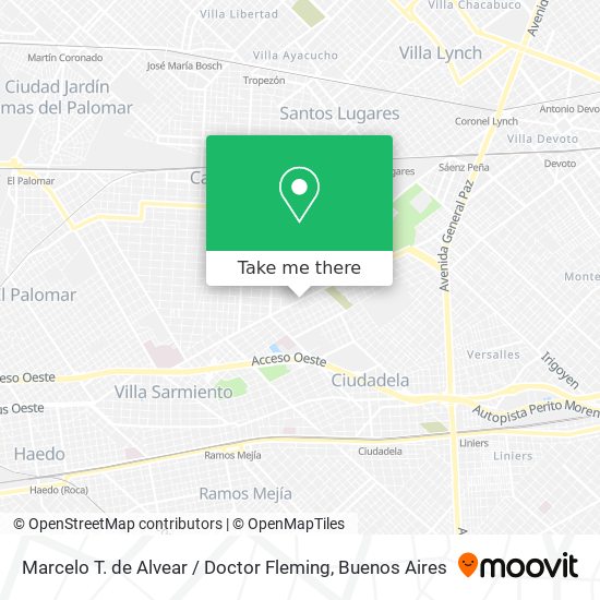 Mapa de Marcelo T. de Alvear / Doctor Fleming