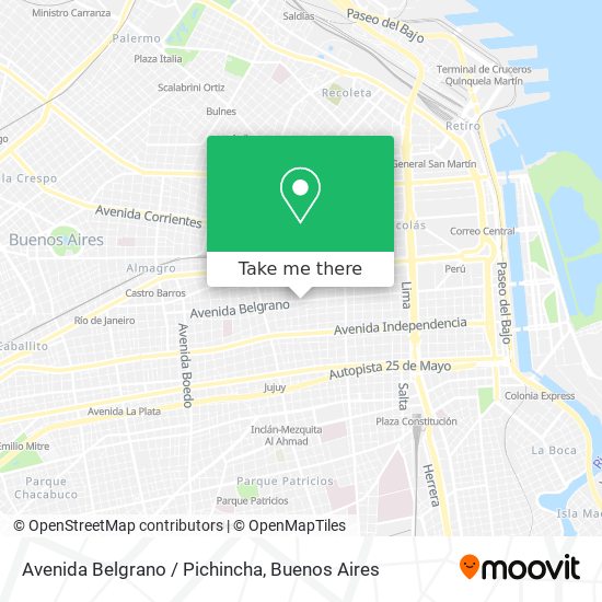 Mapa de Avenida Belgrano / Pichincha