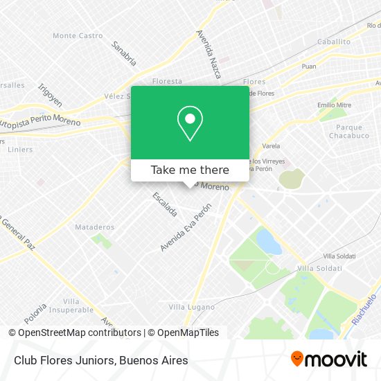 Club Flores Juniors map