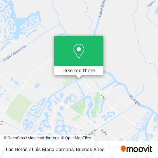 Las Heras / Luis María Campos map