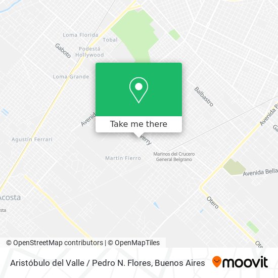 Aristóbulo del Valle / Pedro N. Flores map