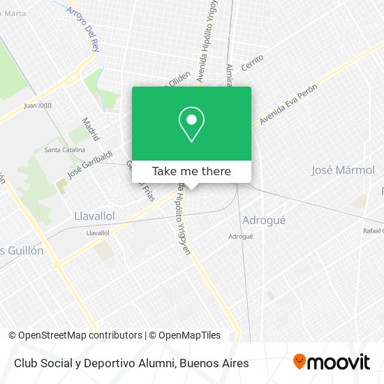 Mapa de Club Social y Deportivo Alumni