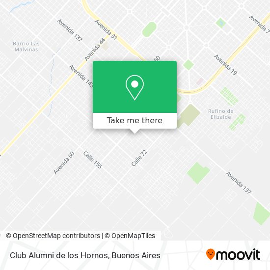 Mapa de Club Alumni de los Hornos