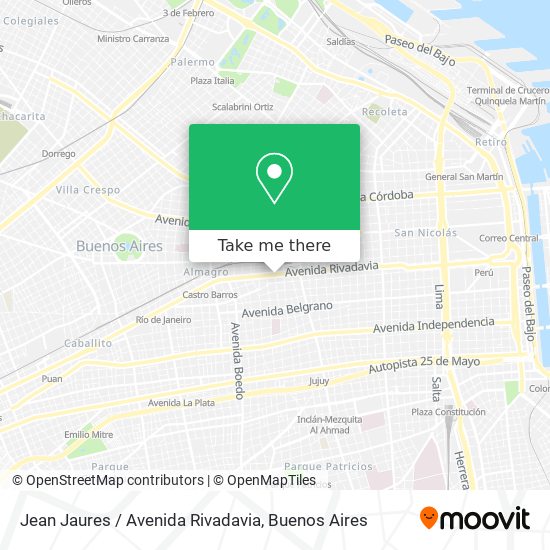 Mapa de Jean Jaures / Avenida Rivadavia