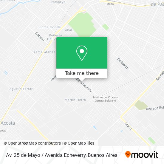 Mapa de Av. 25 de Mayo / Avenida Echeverry