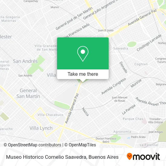 Mapa de Museo Historico Cornelio Saavedra
