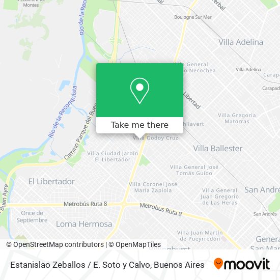 Mapa de Estanislao Zeballos / E. Soto y Calvo