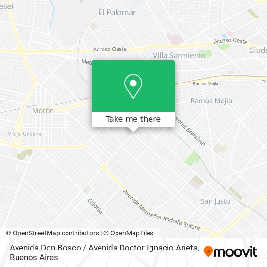 Mapa de Avenida Don Bosco / Avenida Doctor Ignacio Arieta