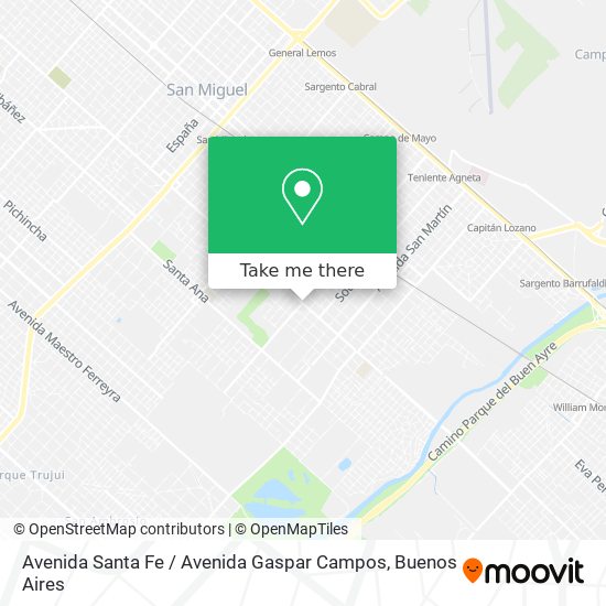 Avenida Santa Fe / Avenida Gaspar Campos map