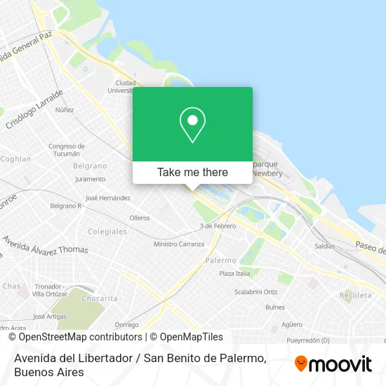 Avenida del Libertador / San Benito de Palermo map