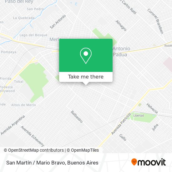 San Martín / Mario Bravo map