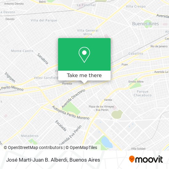 José Martí-Juan B. Alberdi map