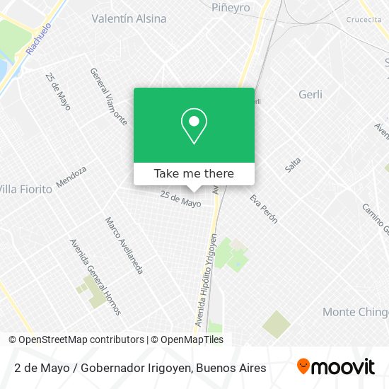 Mapa de 2 de Mayo / Gobernador Irigoyen