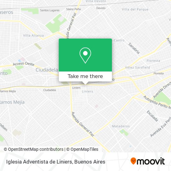 Iglesia Adventista de Liniers map