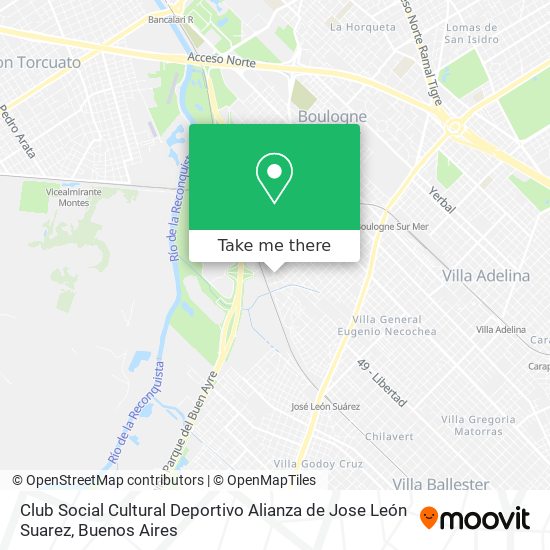 Club Social Cultural Deportivo Alianza de Jose León Suarez map