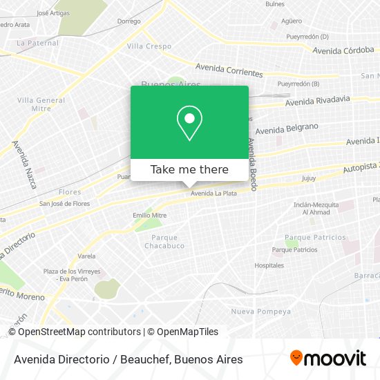 Mapa de Avenida Directorio / Beauchef