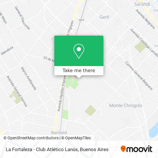 La Fortaleza - Club Atlético Lanús map