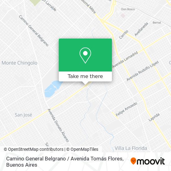 Mapa de Camino General Belgrano / Avenida Tomás Flores