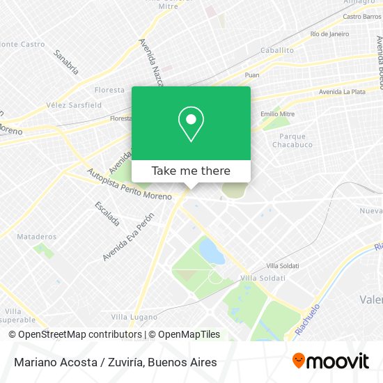 Mariano Acosta / Zuviría map