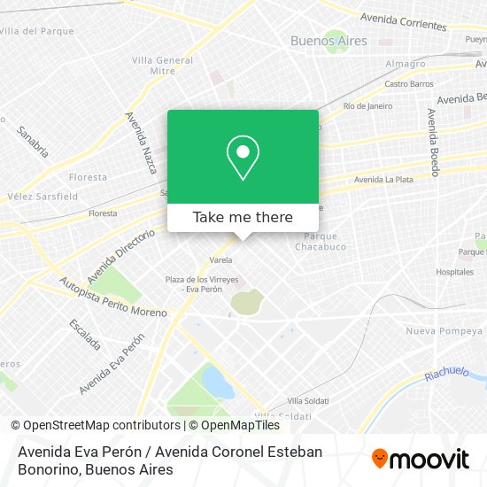 Avenida Eva Perón / Avenida Coronel Esteban Bonorino map