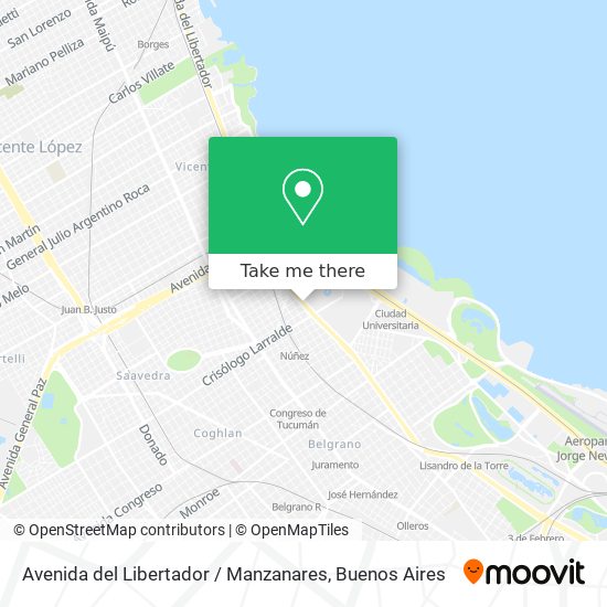 Avenida del Libertador / Manzanares map