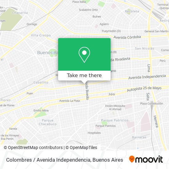 Mapa de Colombres / Avenida Independencia