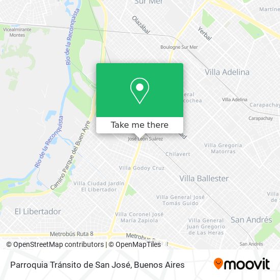 Parroquia Tránsito de San José map