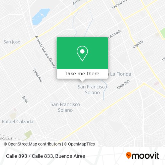 Calle 893 / Calle 833 map