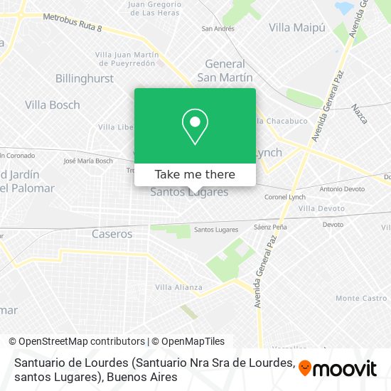 Santuario de Lourdes (Santuario Nra Sra de Lourdes, santos Lugares) map