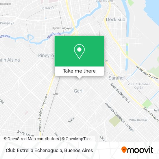 Club Estrella Echenagucia map