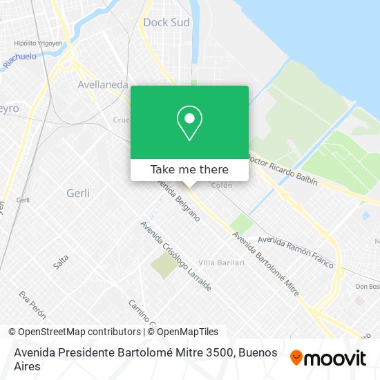 Mapa de Avenida Presidente Bartolomé Mitre 3500