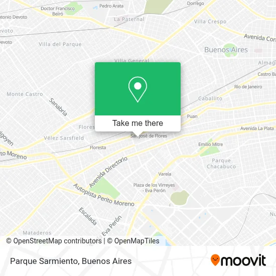 Parque Sarmiento map