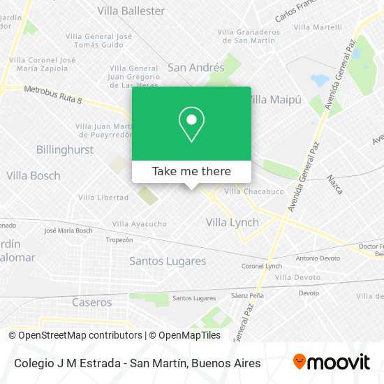 Colegio J M Estrada - San Martín map