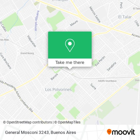 General Mosconi 3243 map