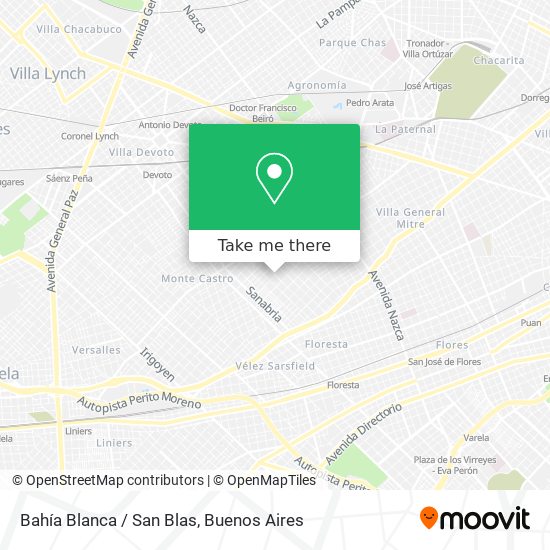 Bahía Blanca / San Blas map