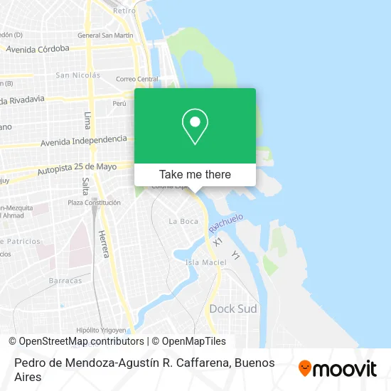 Pedro de Mendoza-Agustín R. Caffarena map