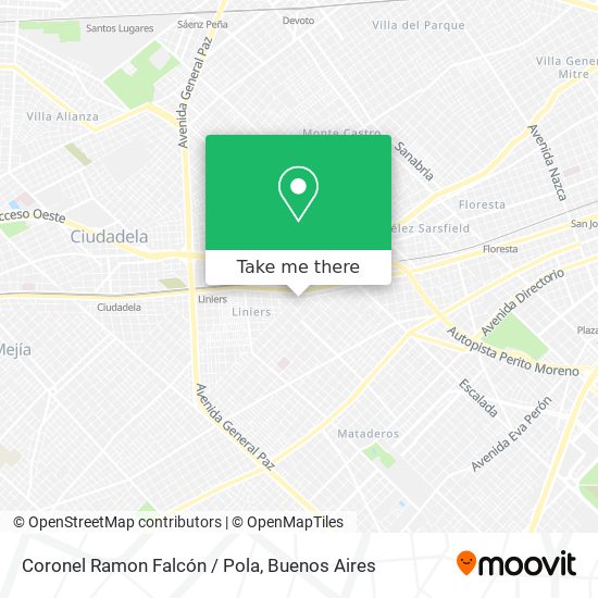 Coronel Ramon Falcón / Pola map