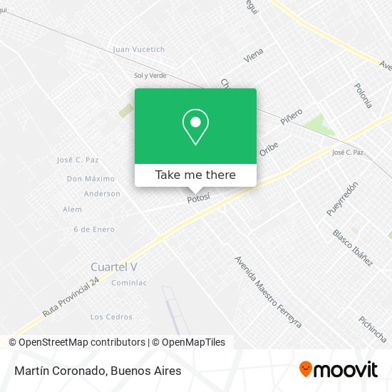 Mapa de Martín Coronado