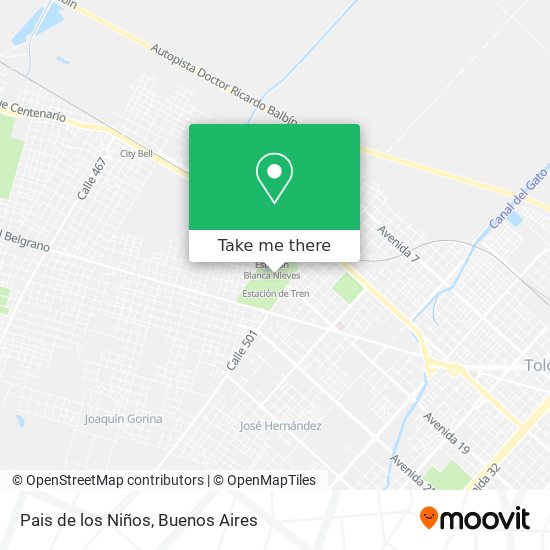 Pais de los Niños map