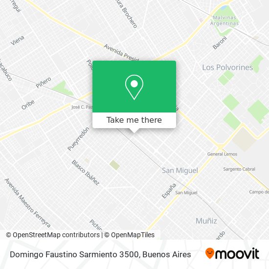 Domingo Faustino Sarmiento 3500 map