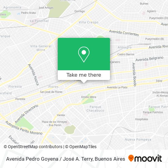 Avenida Pedro Goyena / José A. Terry map