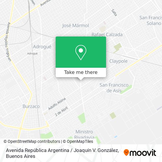 Avenida República Argentina / Joaquín V. González map