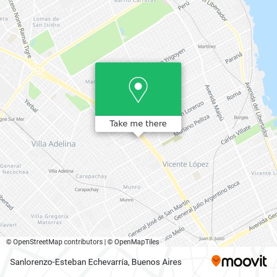 Sanlorenzo-Esteban Echevarría map