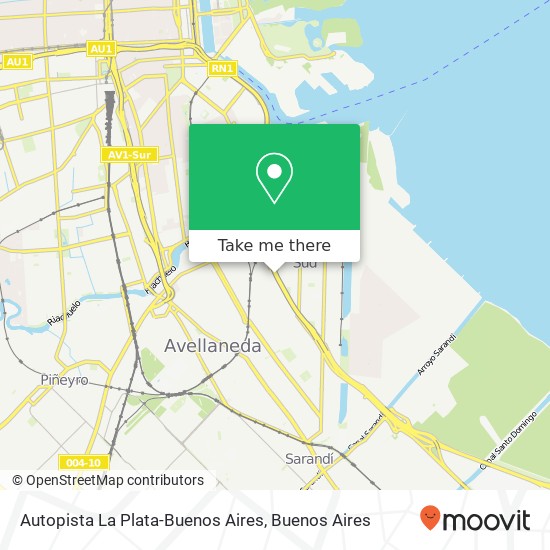 Autopista La Plata-Buenos Aires map