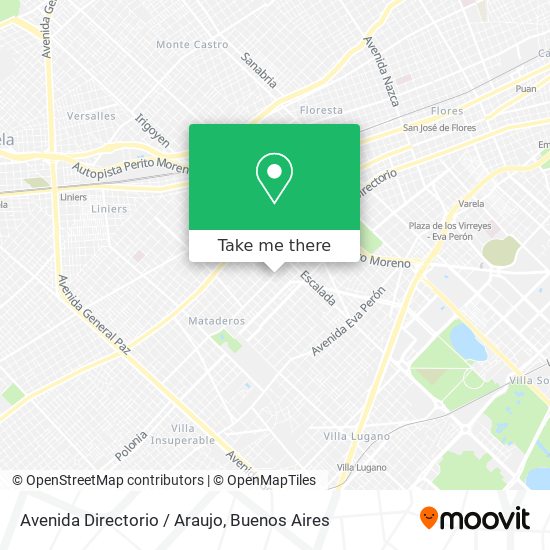 Avenida Directorio / Araujo map