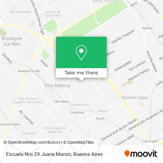 Escuela Nro 29 Juana Manso map