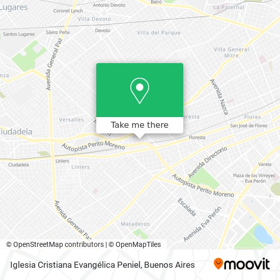 Iglesia Cristiana Evangélica Peniel map